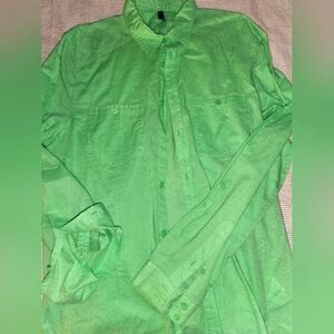 H&M Green Casual Button Down Shirt